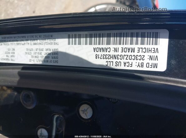 2C3CDZJG3NH233718 2022 DODGE CHALLENGER Black Vista del compartimento del motor