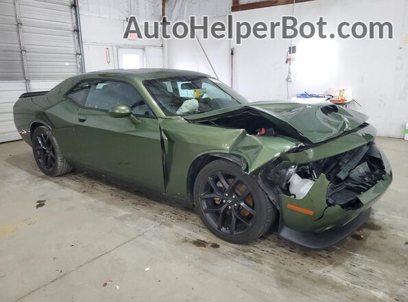 2C3CDZJG9NH168728 2022 DODGE CHALLENGER Green Delantero derecho