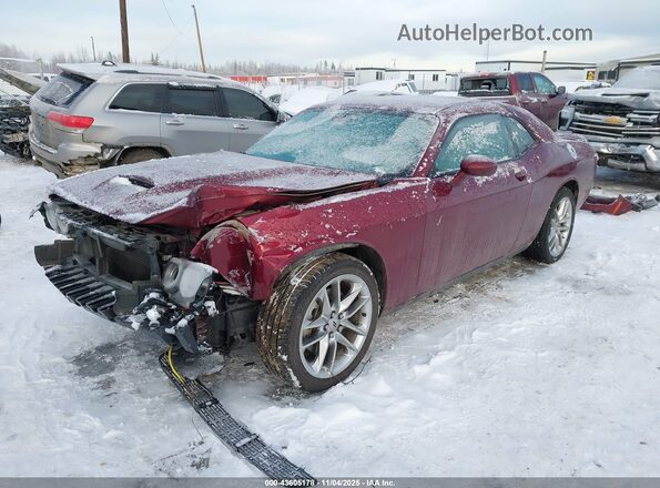 2C3CDZKG5NH160771 2022 DODGE CHALLENGER Темно-бордовый Передняя левая четверть