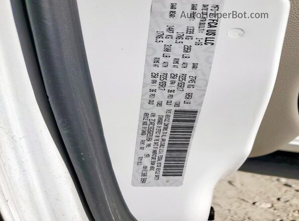 2C4RC1BG9GR291094 2016 CHRYSLER TOWN White Vista de la etiqueta del VIN