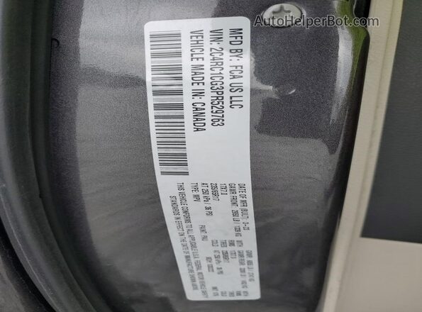 2C4RC1CG3PR529763 2023 CHRYSLER VOYAGER Серый Вид наклейки с VIN-кодом