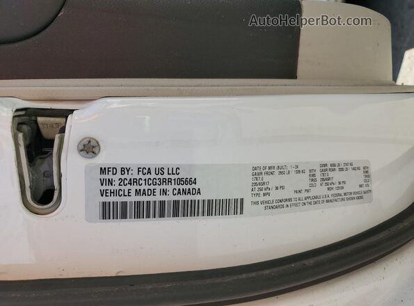 2C4RC1CG3RR105664 2024 CHRYSLER VOYAGER White 360 interior view