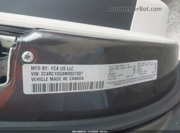 2C4RC1DG8MR527307 2021 CHRYSLER VOYAGER Серый Вид подкапотного пространства