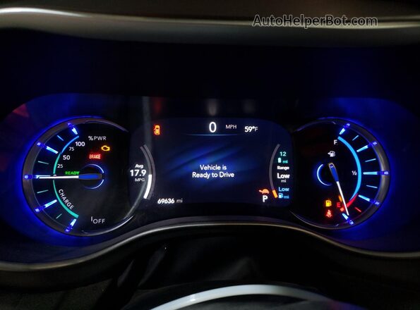 2C4RC1L79MR594323 2021 CHRYSLER PACIFICA Blue ხელსაწყოთა პანელის ხედი