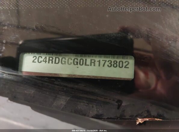 2C4RDGCG0LR173802 2020 DODGE GRAND CARAVAN Red Շարժիչի բաժամունքի տեսք
