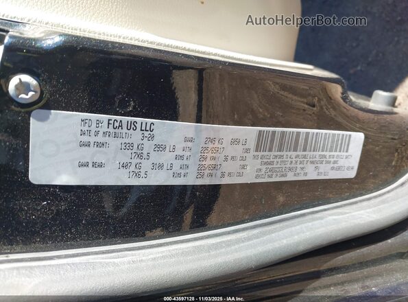 2C4RDGCG3LR194918 2020 DODGE GRAND CARAVAN Black Շարժիչի բաժամունքի տեսք