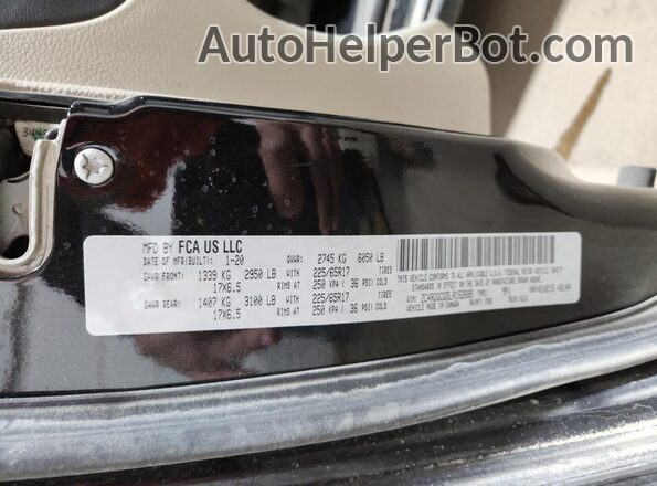 2C4RDGCG5LR152685 2020 DODGE GRAND Black Widok wnętrza 360 stopni