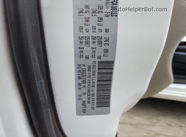 2C4RDGCG5LR174606 2020 DODGE GRAND White Widok naklejki z numerem VIN