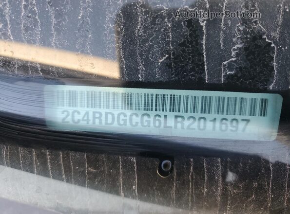 2C4RDGCG6LR201697 2020 DODGE GRAND White VIN sticker view