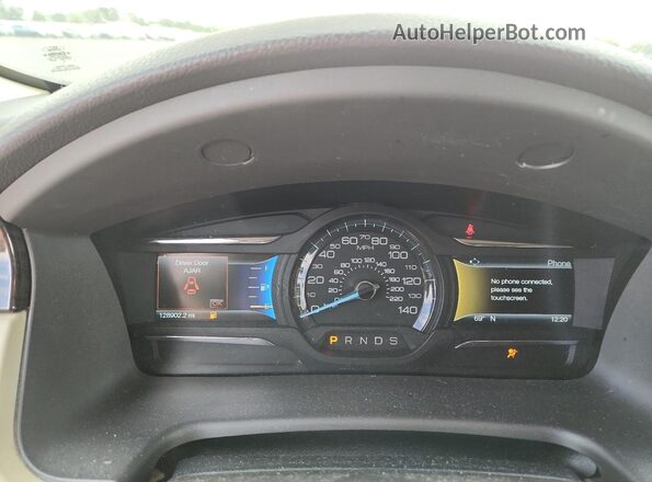 2FMHK6C80GBA07231 2016 FORD FLEX Красный Вид щитка приборов