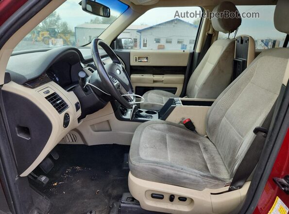 2FMHK6C80GBA07231 2016 FORD FLEX Красный Вид салона спереди