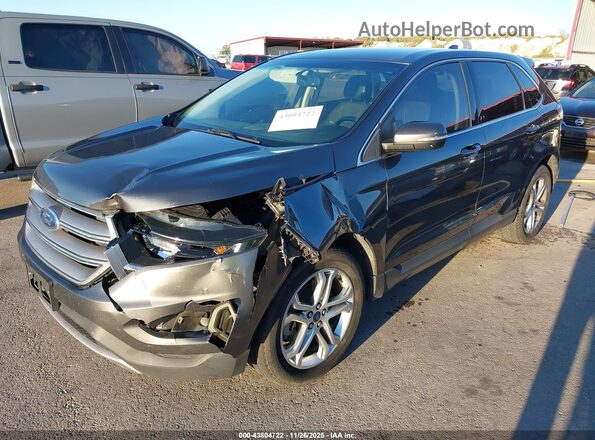 2FMPK3K8XJBB81052 2018 FORD EDGE Gray Vista tres cuartos delantera izquierda