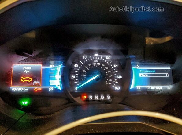 2FMPK4G91MBA11884 2021 FORD EDGE Black Widok zestawu wskaźników