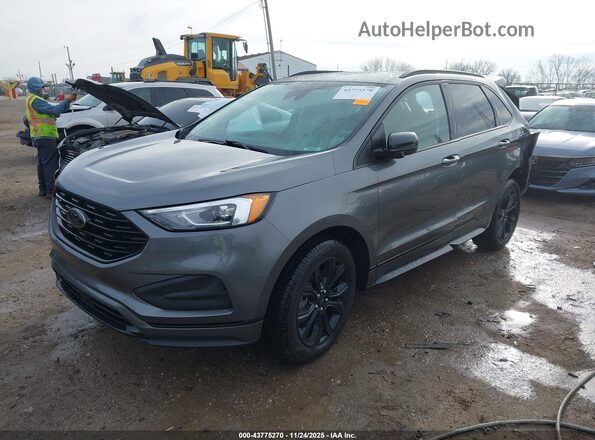 2FMPK4G97NBB14227 2022 FORD EDGE Gray წინა მარცხენა ხედი სამი მეოთხედიდან
