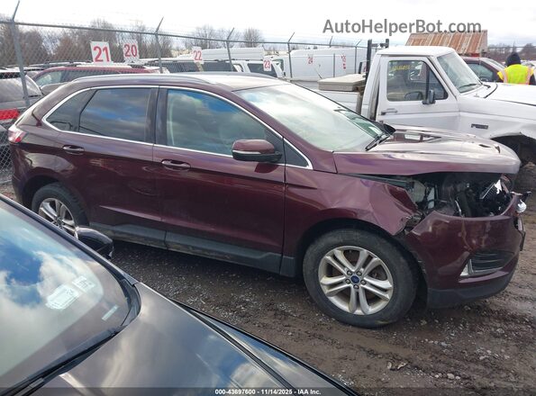 2FMPK4J90LBB54459 2020 FORD EDGE Темно-бордовый Панорамный вид салона 360°