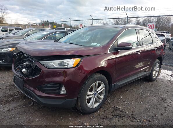 2FMPK4J90LBB54459 2020 FORD EDGE Темно-бордовый Передняя левая четверть