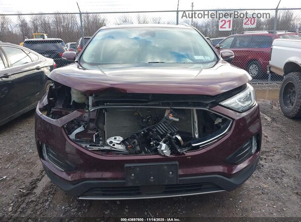 2FMPK4J90LBB54459 2020 FORD EDGE Темно-бордовый Вид задней части салона