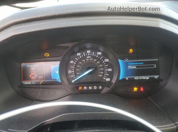 2FMPK4J95NBB11710 2022 FORD EDGE Зеленый Вид щитка приборов