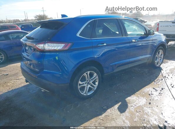 2FMPK4K90JBB32795 2018 FORD EDGE Синий Задняя правая четверть