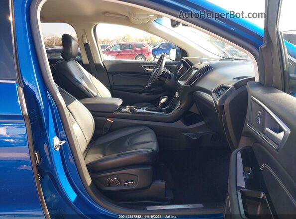 2FMPK4K90JBB32795 2018 FORD EDGE Синий Вид салона спереди