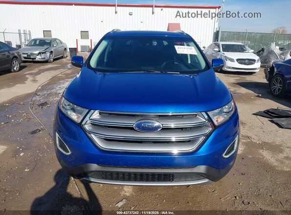 2FMPK4K90JBB32795 2018 FORD EDGE Синий Вид щитка приборов