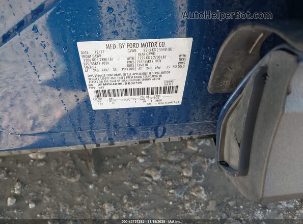 2FMPK4K90JBB32795 2018 FORD EDGE Синий Вид подкапотного пространства