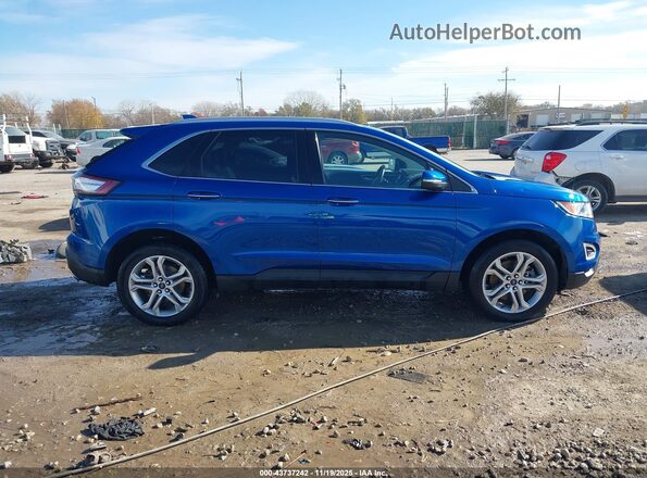 2FMPK4K90JBB32795 2018 FORD EDGE Синий Вид задней части салона