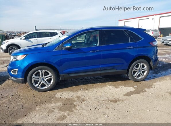2FMPK4K90JBB32795 2018 FORD EDGE Синий Панорамный вид салона 360°