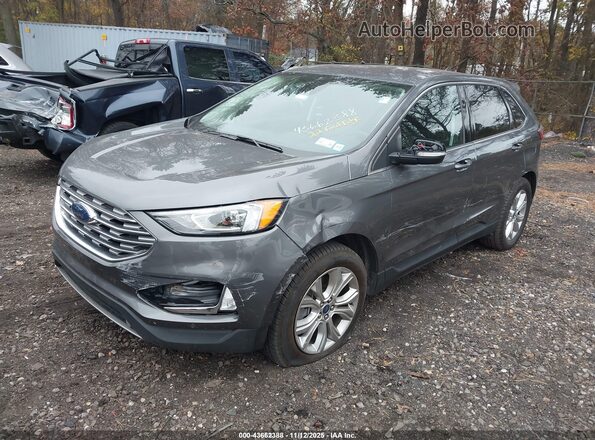 2FMPK4K90NBA35277 2022 FORD EDGE Gray Передня ліва чверть