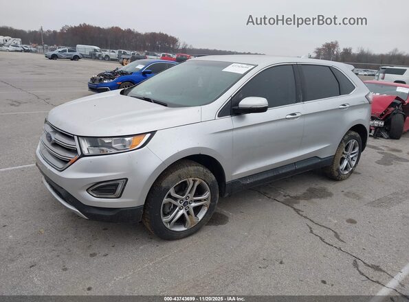 2FMPK4K91GBB23712 2016 FORD EDGE Серебряный Передняя левая четверть
