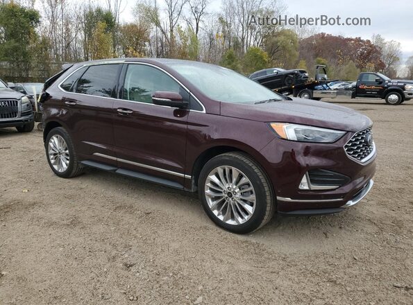 2FMPK4K92RBA73132 2024 FORD EDGE Burgundy Delantero derecho