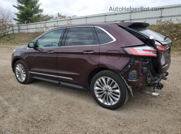2FMPK4K92RBA73132 2024 FORD EDGE Burgundy Trasero izquierdo