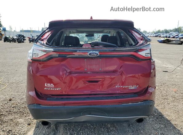 2FMPK4K98JBC30845 2018 FORD EDGE Red უკანა ხედი