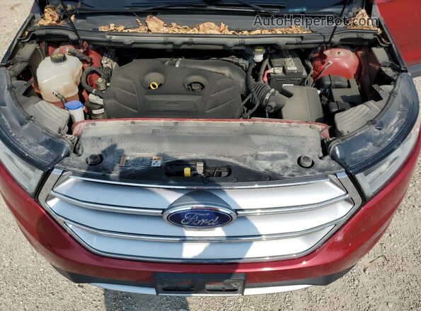 2FMPK4K98JBC30845 2018 FORD EDGE Red ძრავის განყოფილების ხედი
