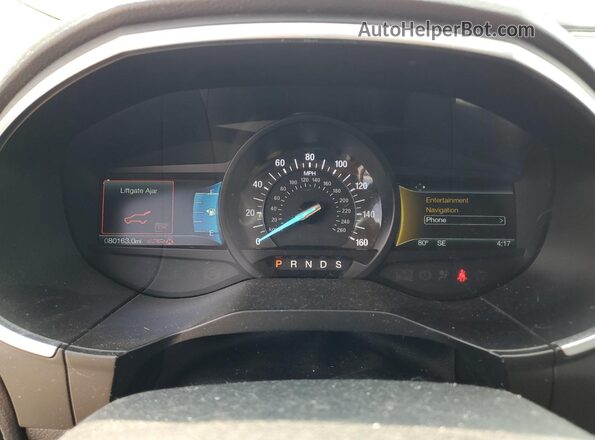 2FMPK4K98JBC30845 2018 FORD EDGE Red ხელსაწყოთა პანელის ხედი