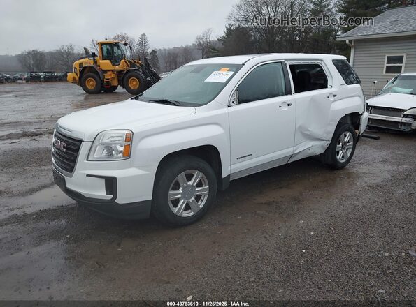 2GKALMEK1G6285360 2016 GMC TERRAIN White Առջևի ձախ երեք քառորդ տեսարան