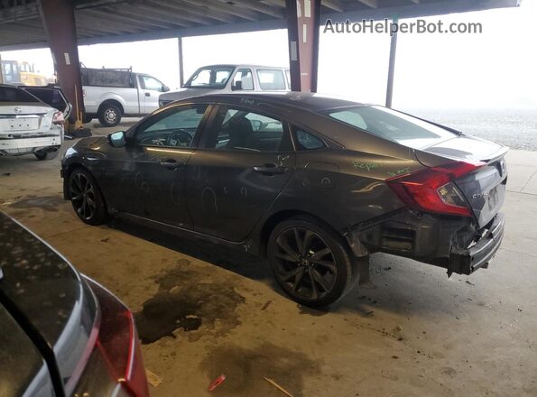 2HGFC2F86MH538411 2021 HONDA CIVIC Gray Задня ліва чверть