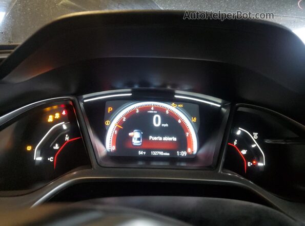 2HGFC2F86MH538411 2021 HONDA CIVIC Gray Вид щитка приладів
