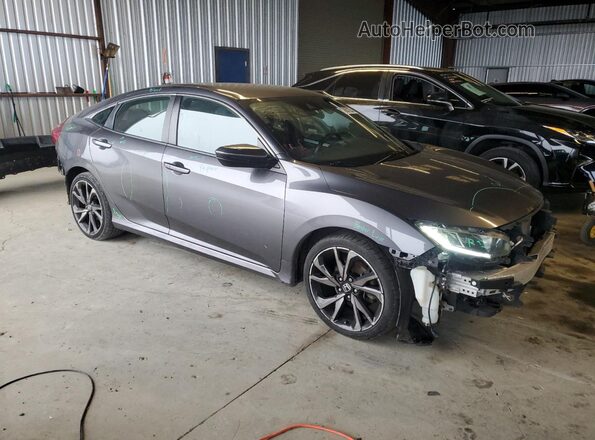 2HGFC2F86MH538411 2021 HONDA CIVIC Gray Передня права чверть