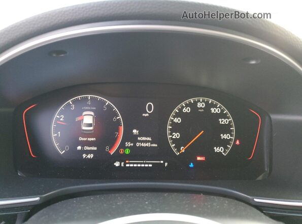 2HGFE1E50NH474752 2022 HONDA CIVIC Серый Вид щитка приборов