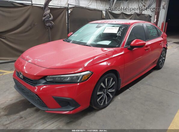 2HGFE1F73NH303963 2022 HONDA CIVIC Red წინა მარცხენა ხედი სამი მეოთხედიდან