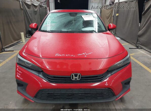 2HGFE1F73NH303963 2022 HONDA CIVIC Red ხელსაწყოთა პანელის ხედი