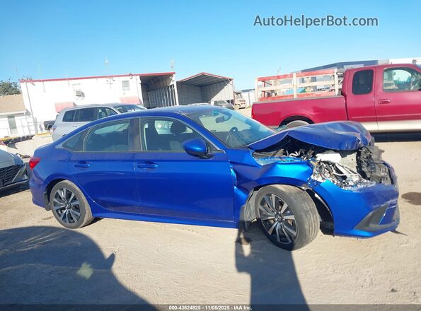 2HGFE1F7XNH319464 2022 HONDA CIVIC Blue Вид задньої частини салону