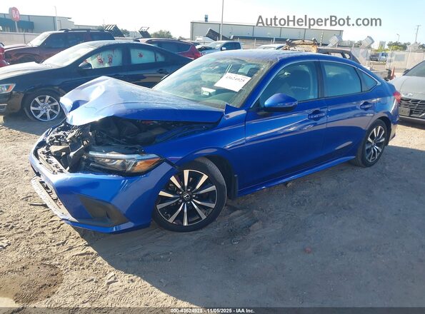 2HGFE1F7XNH319464 2022 HONDA CIVIC Blue Передня ліва чверть