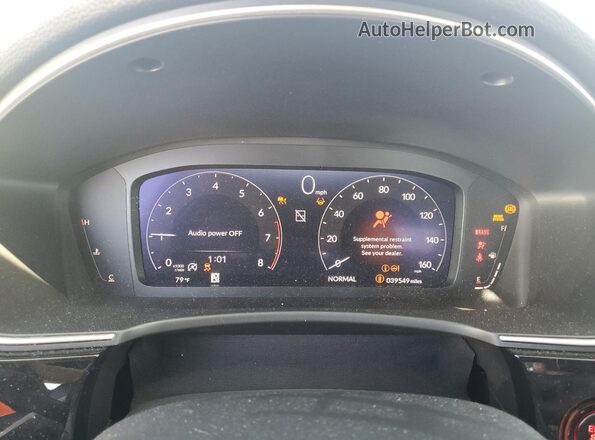 2HGFE1F95NH314285 2022 HONDA CIVIC Blue Vista del cuadro de instrumentos