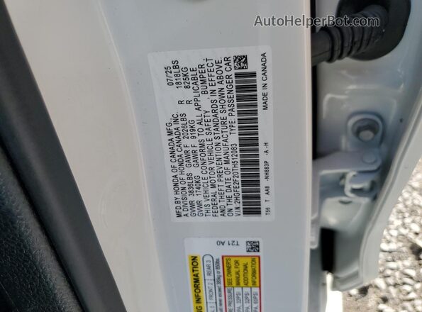2HGFE2F20TH512083 2026 HONDA CIVIC White 