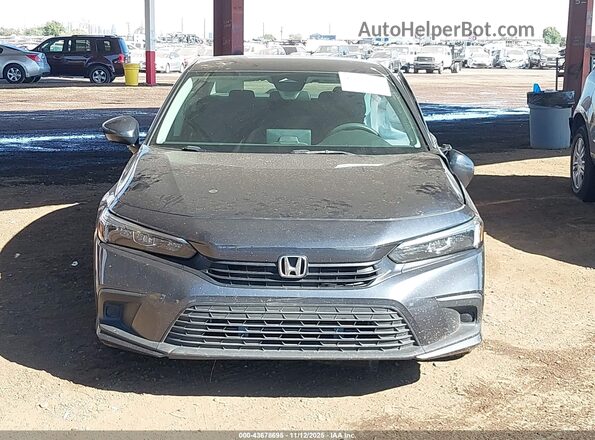 2HGFE2F21NH549078 2022 HONDA CIVIC Gray Widok wnętrza z tyłu