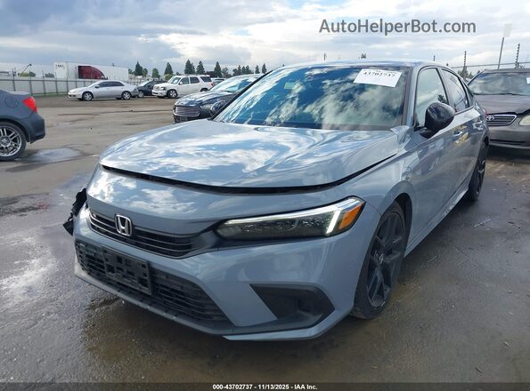 2HGFE2F52NH593021 2022 HONDA CIVIC Серый Передняя левая четверть