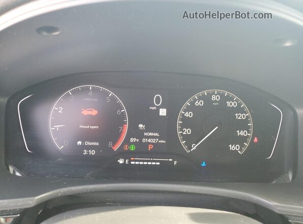 2HGFE2F54PH564686 2023 HONDA CIVIC Blue ხელსაწყოთა პანელის ხედი