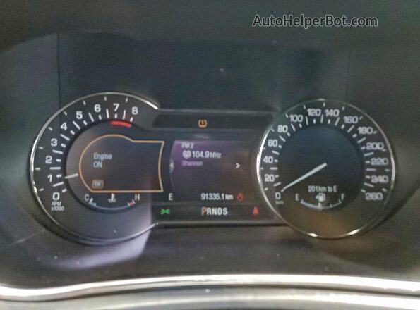 2LMPJ8LR9GBL31415 2016 LINCOLN MKX White Instrument cluster view